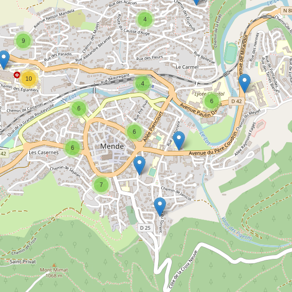 Thumbnail Carte des parkings à Mende