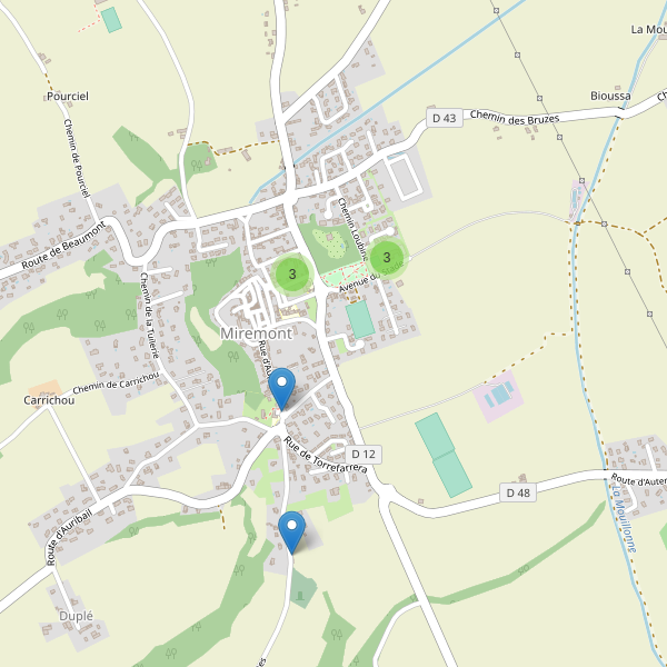 Carte des parkings à Miremont (Haute-Garonne) Thumbnail
