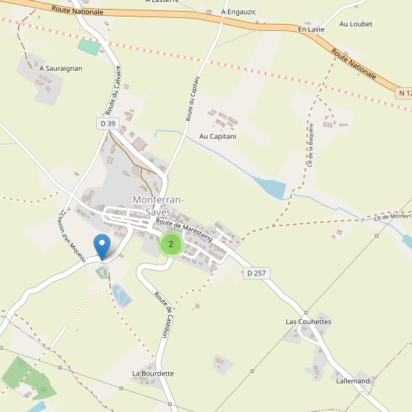 Carte des parkings à Monferran-Savès Thumbnail