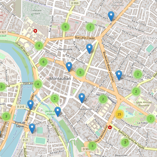 Thumbnail Carte des parkings à Montauban