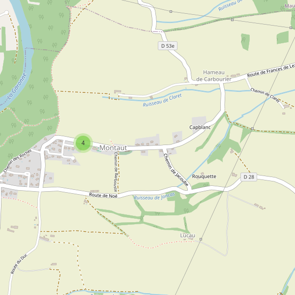 Carte des parkings à Montaut (Haute-Garonne) Thumbnail