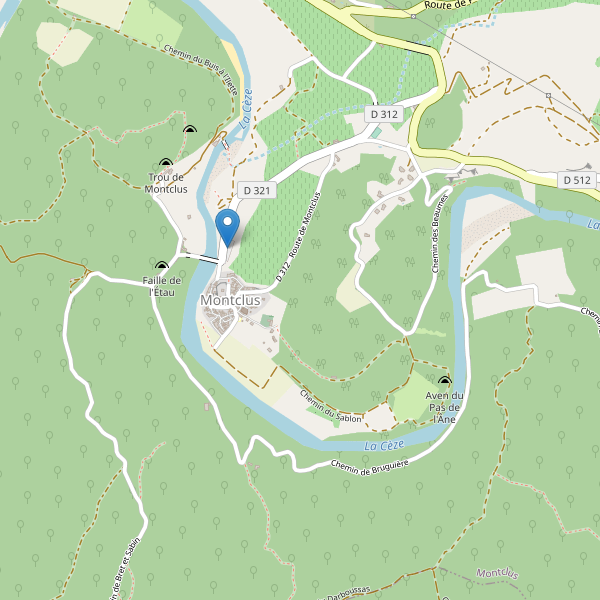 Carte des parkings à Montclus (Gard) Thumbnail