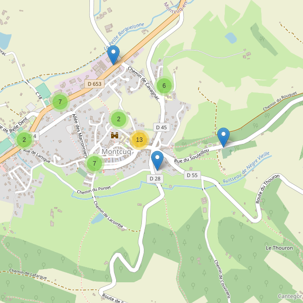 Carte des parkings à Montcuq Thumbnail