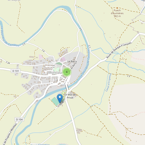 Carte des parkings à Montlaur (Aveyron) Thumbnail