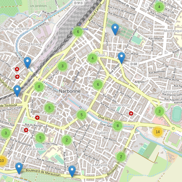 Thumbnail Carte des parkings à Narbonne