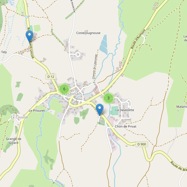 Carte des parkings à Nasbinals Thumbnail