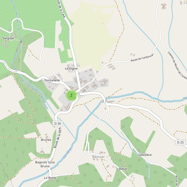 Carte des parkings à Noailles (Tarn) Thumbnail