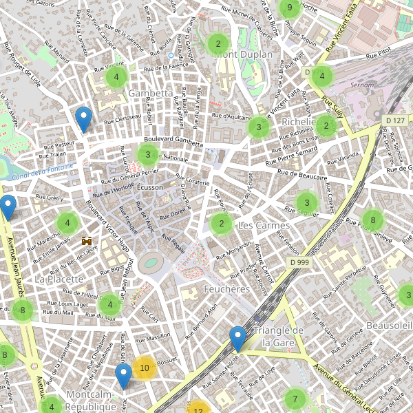 Thumbnail Carte des parkings à Nîmes