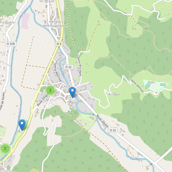 Carte des parkings à Oust Thumbnail