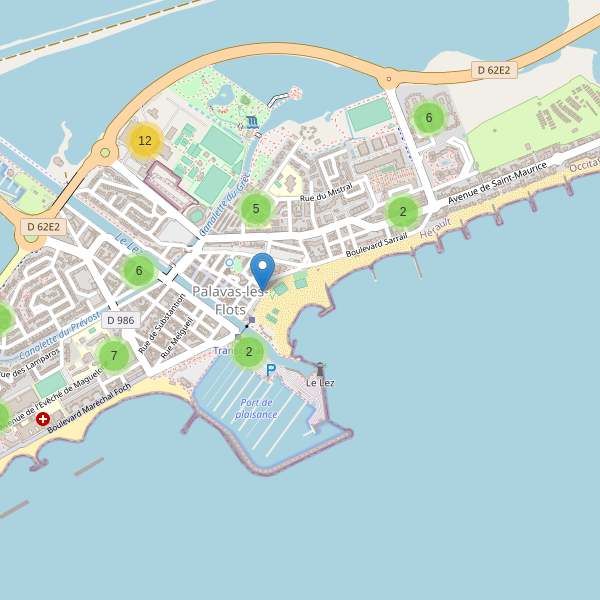 Carte des parkings à Palavas-les-Flots Thumbnail
