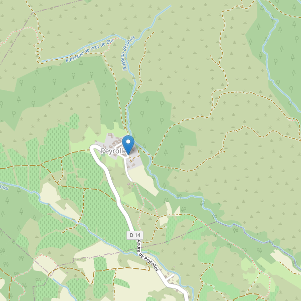 Carte des parkings à Peyrolles (Aude) Thumbnail