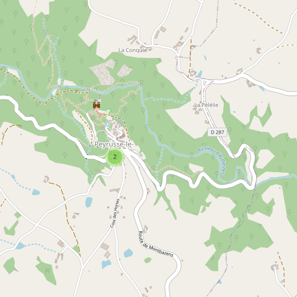 Carte des parkings à Peyrusse-le-Roc Thumbnail