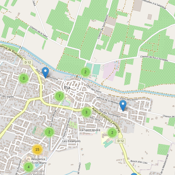 Carte des parkings à Pia Thumbnail