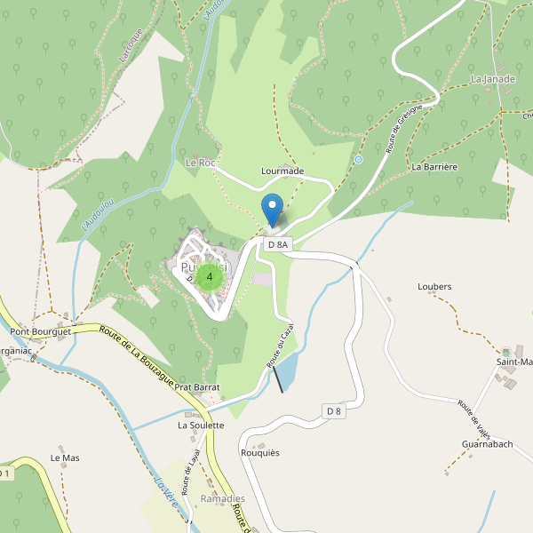 Carte des parkings à Puycelsi Thumbnail