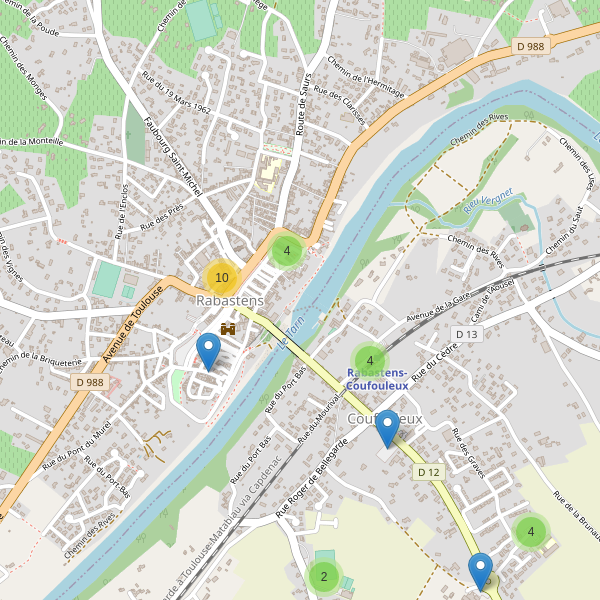 Carte des parkings à Rabastens Thumbnail