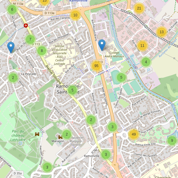 Carte des parkings à Ramonville-Saint-Agne Thumbnail