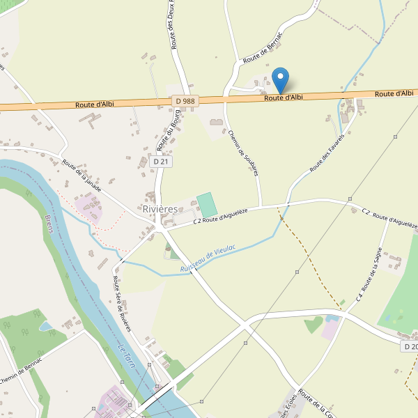 Carte des parkings à Rivières (Tarn) Thumbnail