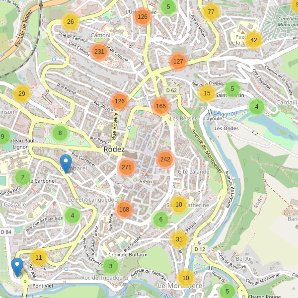 Thumbnail Carte des parkings à Rodez