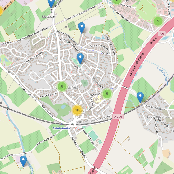 Carte des parkings à Saint-Aunès Thumbnail