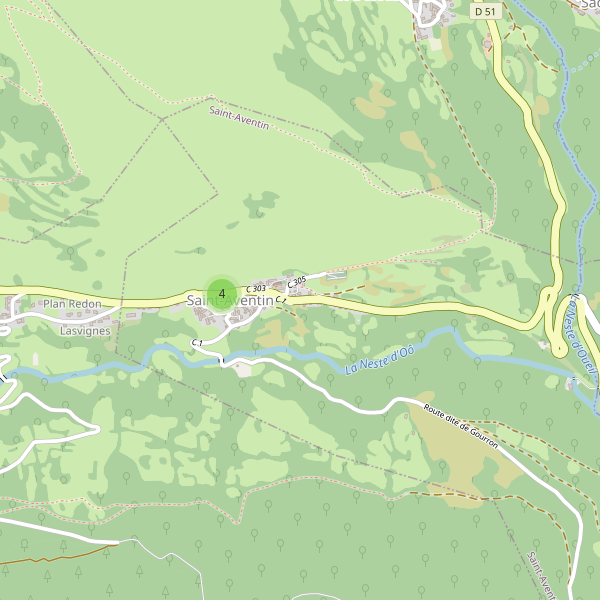 Carte des parkings à Saint-Aventin Thumbnail