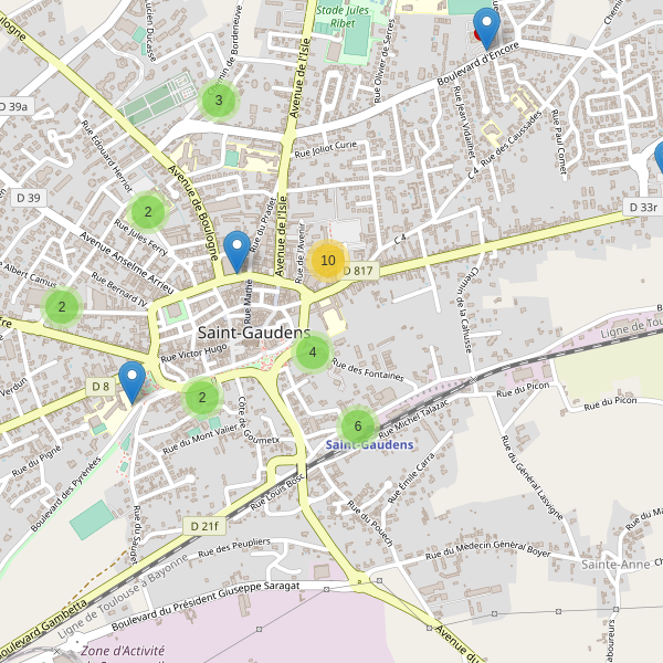 Carte des parkings à Saint-Gaudens Thumbnail