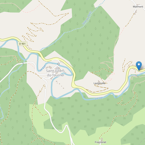 Carte des parkings à Saint-Julien-du-Tournel Thumbnail