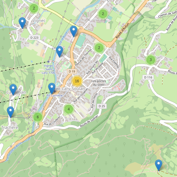 Carte des parkings à Saint-Lary-Soulan Thumbnail