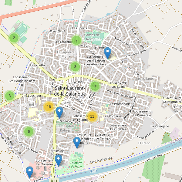 Carte des parkings à Saint-Laurent-de-la-Salanque Thumbnail