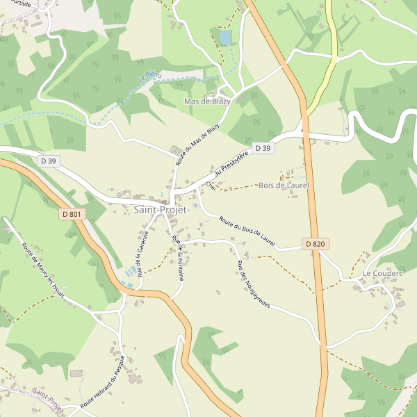 Carte des parkings à Saint-Projet (Lot) Thumbnail