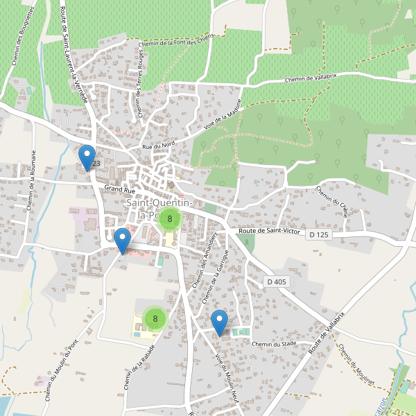Carte des parkings à Saint-Quentin-la-Poterie Thumbnail