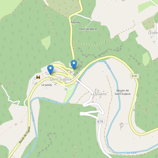 Carte des parkings à Saint-Sulpice (Lot) Thumbnail