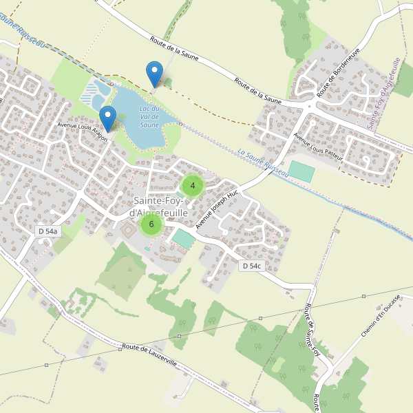 Carte des parkings à Sainte-Foy-d'Aigrefeuille Thumbnail