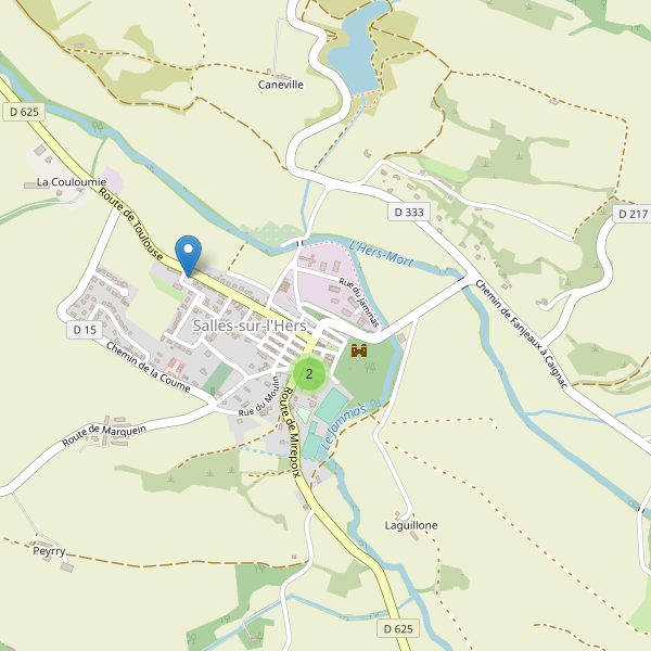 Carte des parkings à Salles-sur-l'Hers Thumbnail