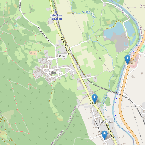 Carte des parkings à Saléchan Thumbnail