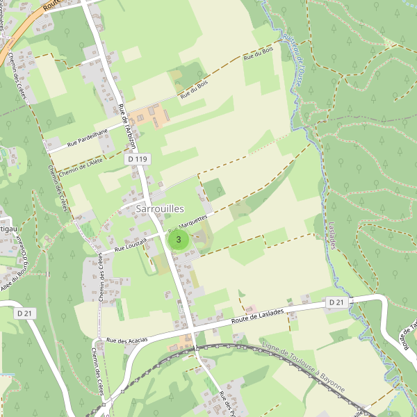 Carte des parkings à Sarrouilles Thumbnail