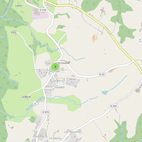 Carte des parkings à Sonnac (Aveyron) Thumbnail