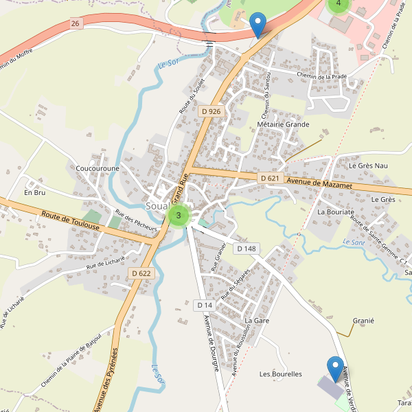 Carte des parkings à Soual Thumbnail