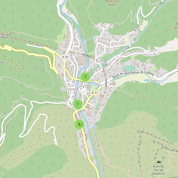 Carte des parkings à Sumène Thumbnail