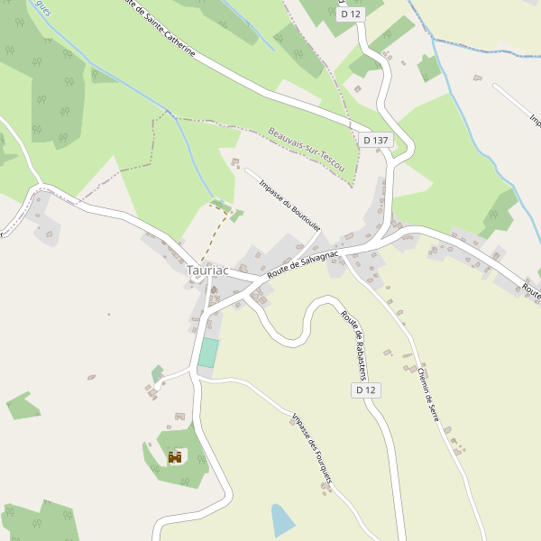 Carte des parkings à Tauriac (Tarn) Thumbnail