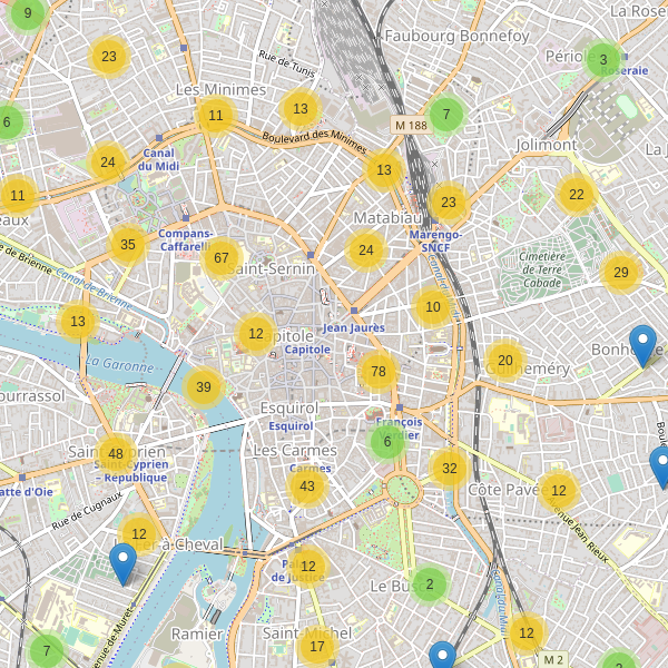 Thumbnail Carte des parkings à Toulouse