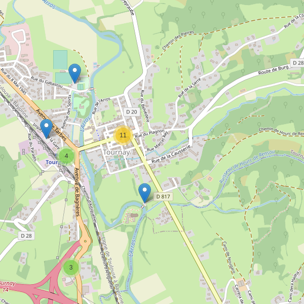 Carte des parkings à Tournay Thumbnail