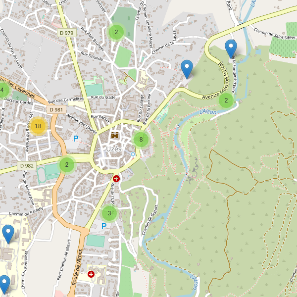 Thumbnail Carte des parkings à Uzès