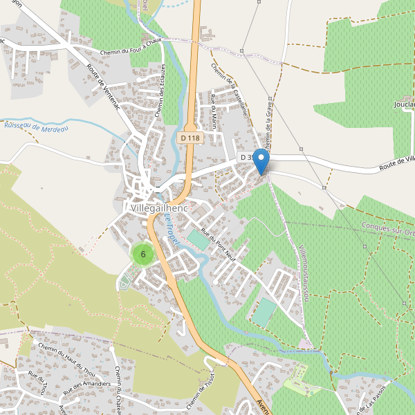 Carte des parkings à Villegailhenc Thumbnail