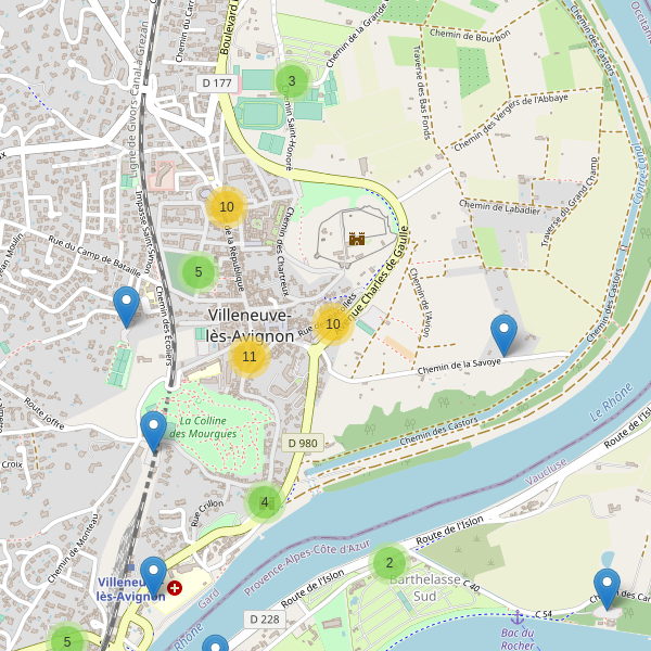 Carte des parkings à Villeneuve-lès-Avignon Thumbnail