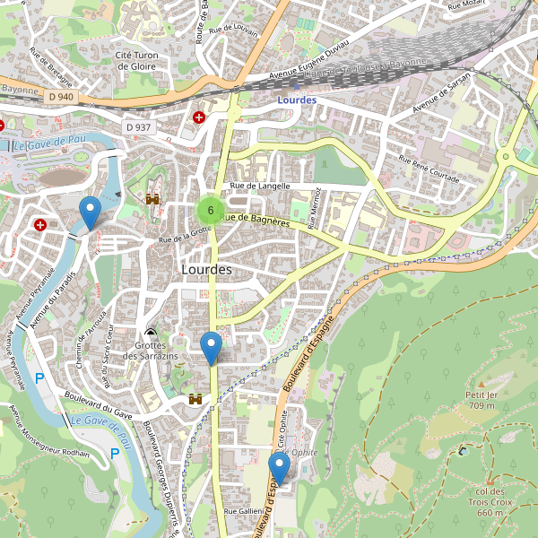 Carte des pharmacies à Lourdes Thumbnail