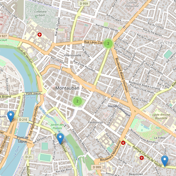 Carte des pharmacies à Montauban Thumbnail