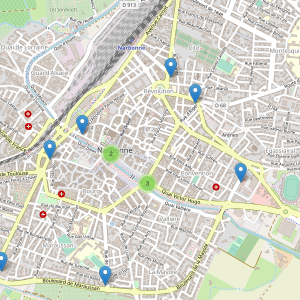 Carte des pharmacies à Narbonne Thumbnail