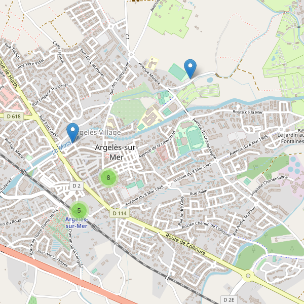Carte des stationnement-velos à Argelès-sur-Mer Thumbnail