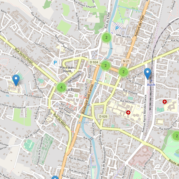 Carte des stationnement-velos à Auch Thumbnail