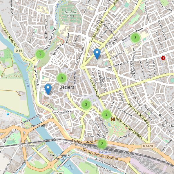 Carte des stationnement-velos à Béziers Thumbnail